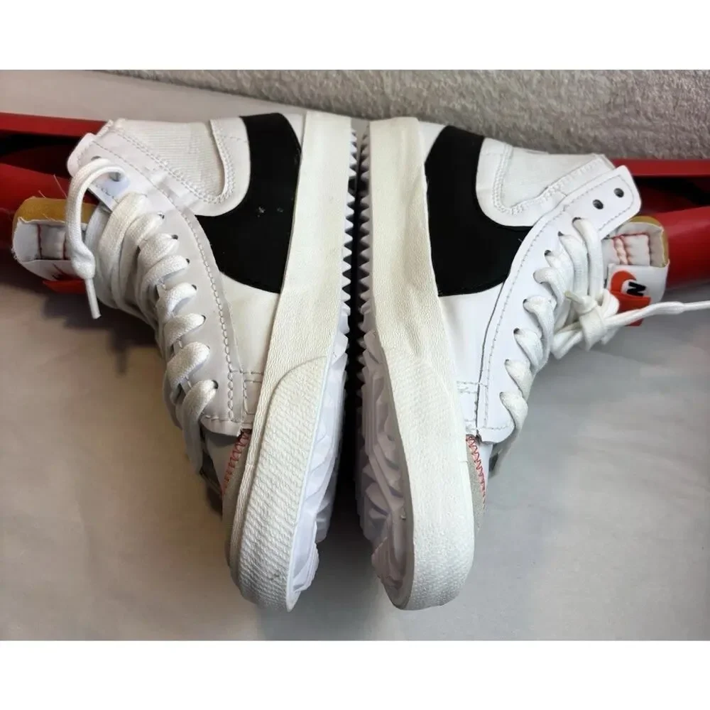 Nike Blazer Mid '77 Jumbo Men's Size 10 White Black Leather Sneakers DD3111-100